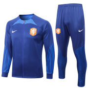 2022 Netherlands Long Zipper Training Suit Blue